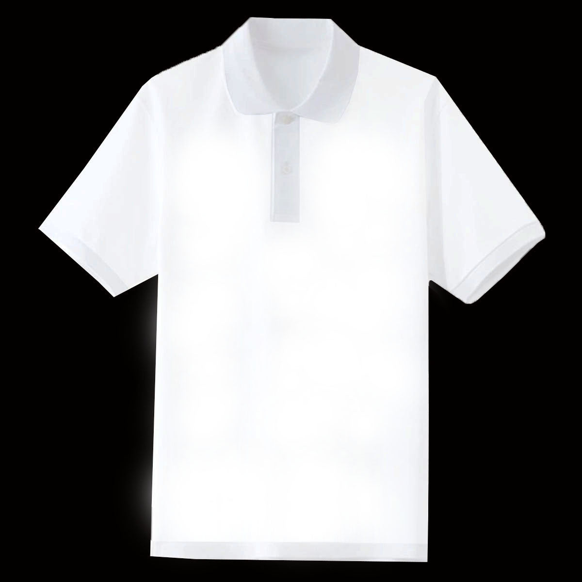 POL2 Personalised Unisex POLO SHIRT Short Sleeve White Clothing (One-sided )
