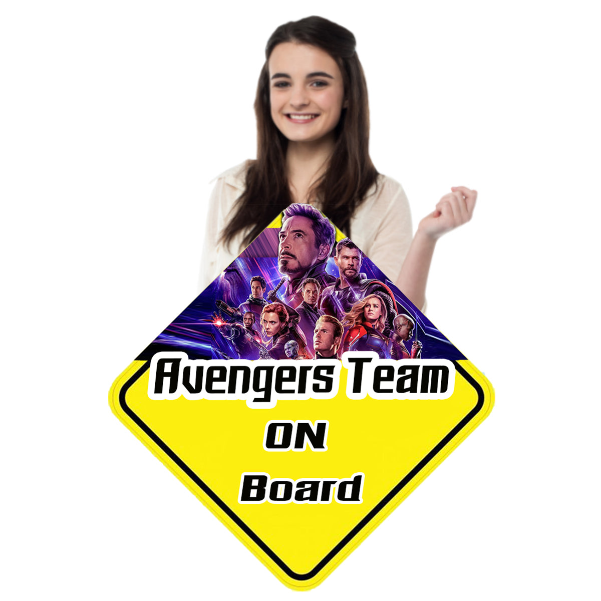 Personalised Avengers Team On Board (B) Safety Sticker Car Vinyl Stickers Decals Accessories