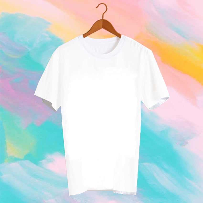 CN12 Personalised Unisex Crew Neck Short Sleeve T Shirt White Clothing (One-sided )