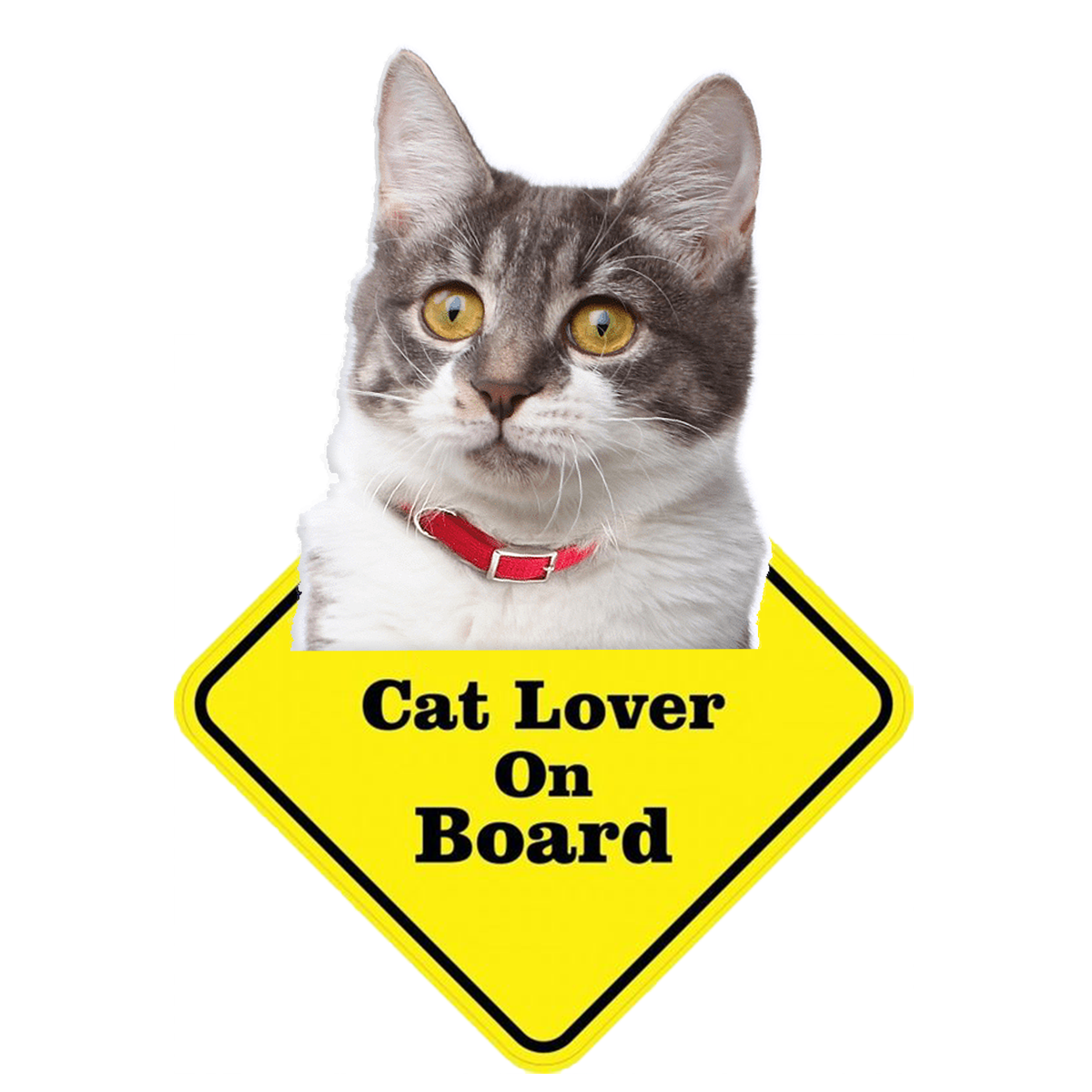 Personalised CAT LOVER ON BOARD Safety Sticker Car Vinyl Stickers Decals Accessories