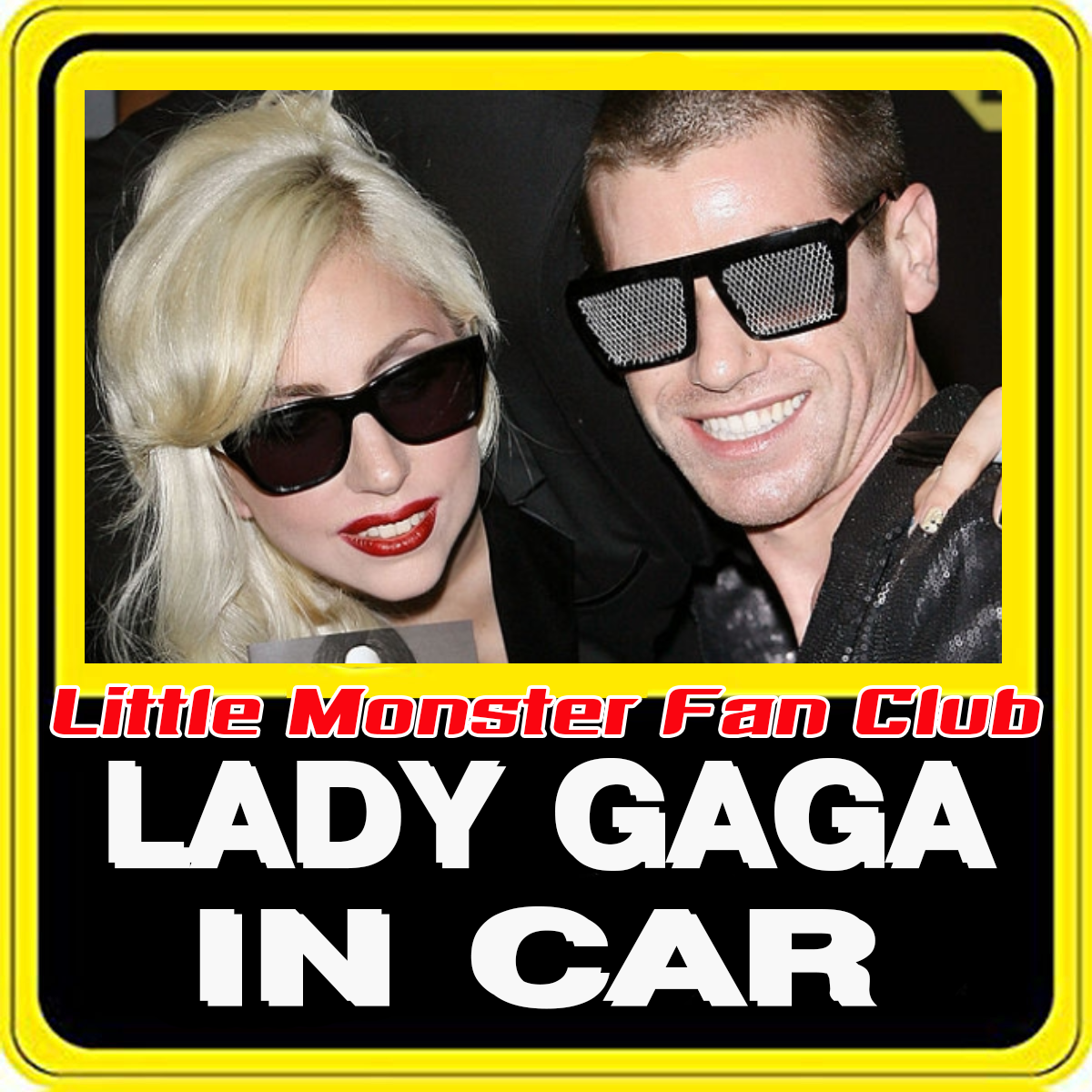 Personalised Little Monster Fan Club (LADY GAGA) In Car Safety Sticker Car Vinyl Stickers Decals Accessories