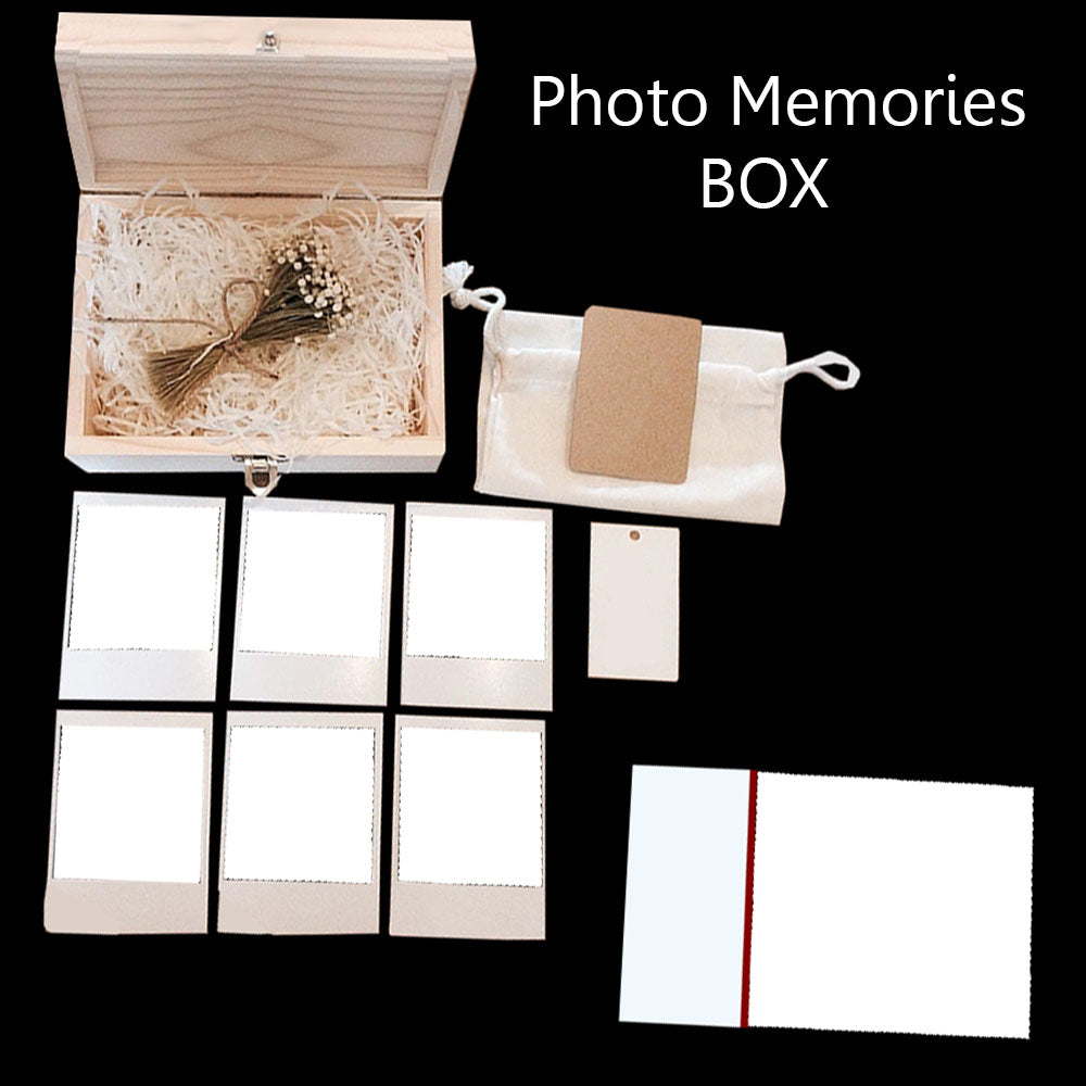 MB1 Personalised Wood Photo Memories box for valentines Birthday Gifts