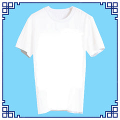 CNA34 Personalised Unisex Crew Neck Short Sleeve T Shirt White Clothing (One-sided )