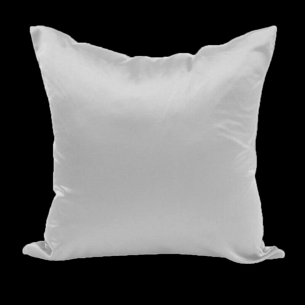 PWC1  Personalised White Cushion Cover Custom Photo Satin Pillow Case Home Decor (ONE SIDE)
