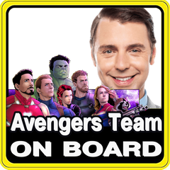 Personalised Avengers Team On Board (A) Safety Sticker Car Vinyl Stickers Decals Accessories