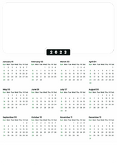 CDAR12 - HAPPY NEW YEAR Calendar 2023 TEMPLATE