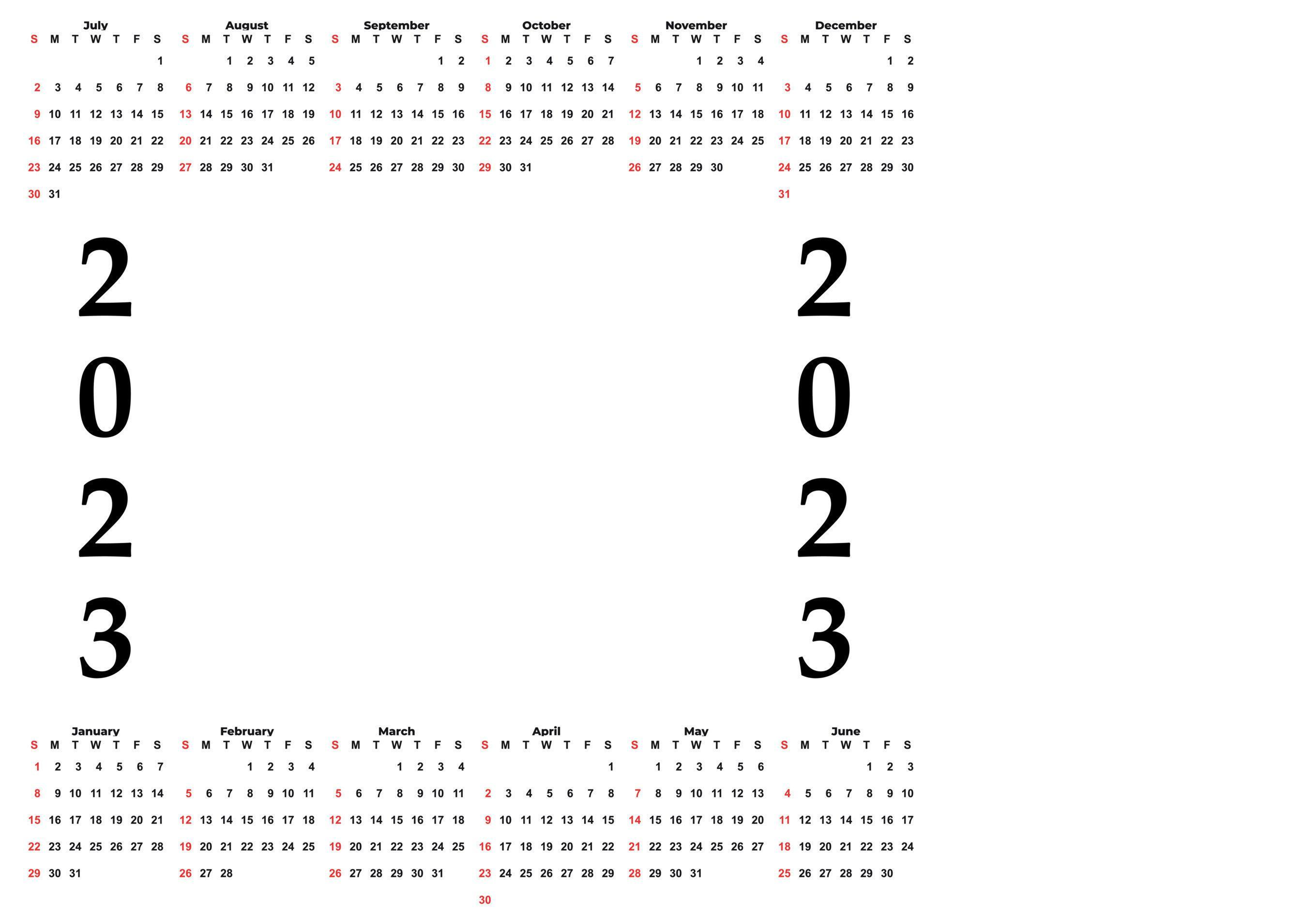 CDAR13 - HAPPY NEW YEAR Calendar 2023 TEMPLATE