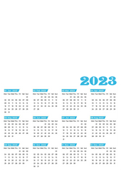 CDAR3 - HAPPY NEW YEAR Calendar 2023 TEMPLATE