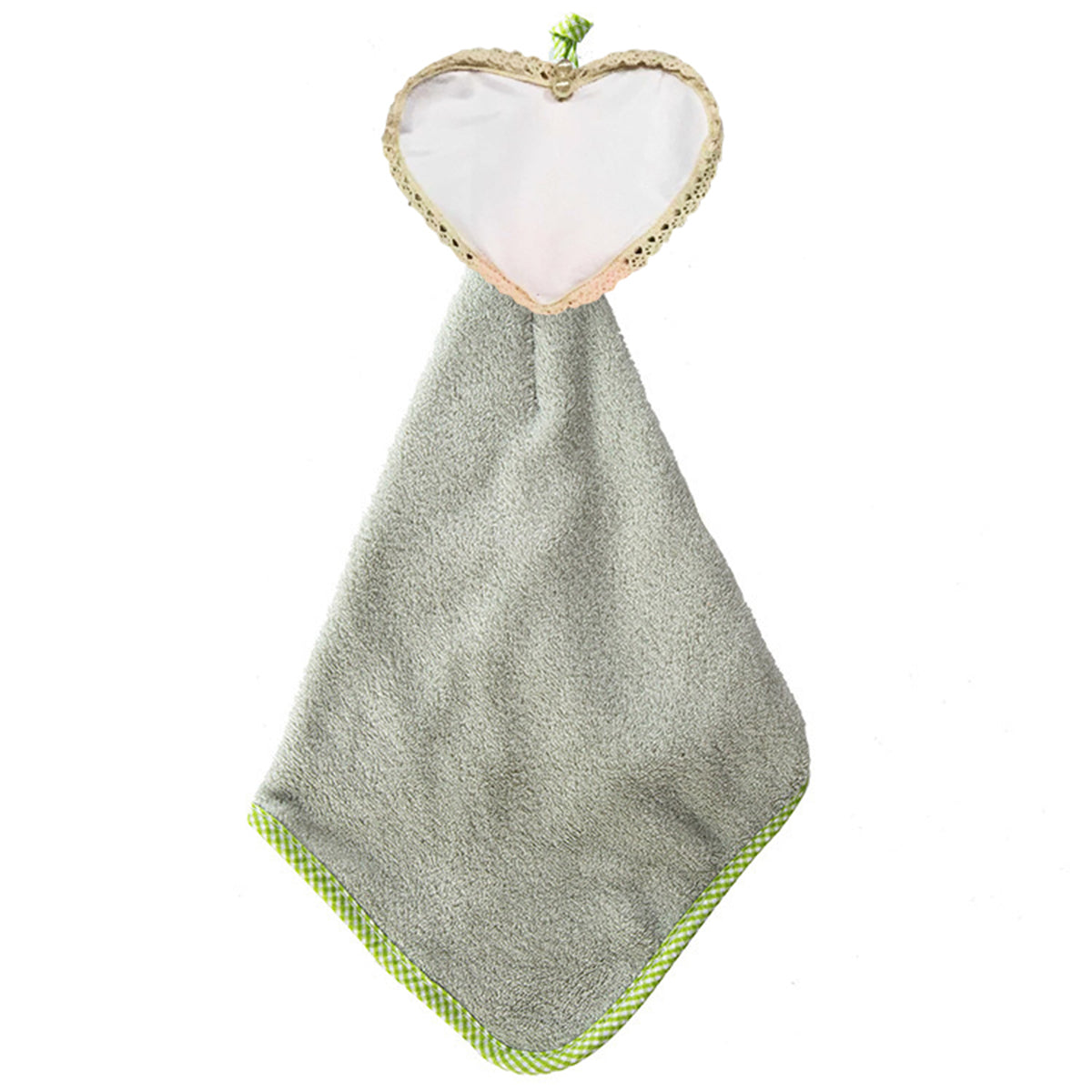 TW2 Personalised Hand Towel Heart Printing For Kid Microfiber Hand Dry Towel Home Decor (Green)
